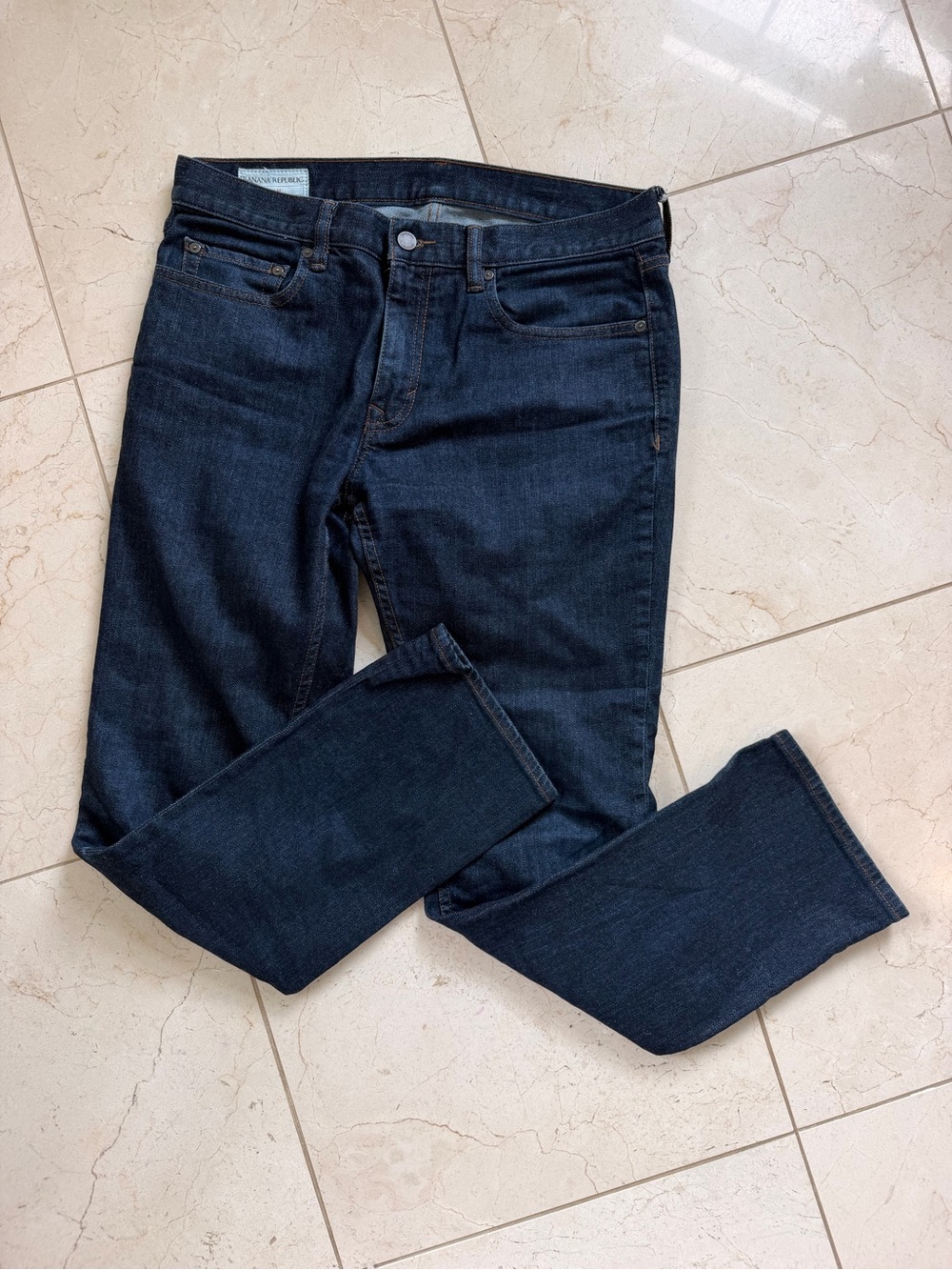Banana Republic Men's Dark Indigo Straight Jeans